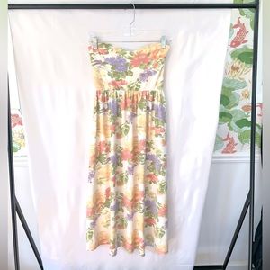 Asos strapless floral maternity dress, size 4